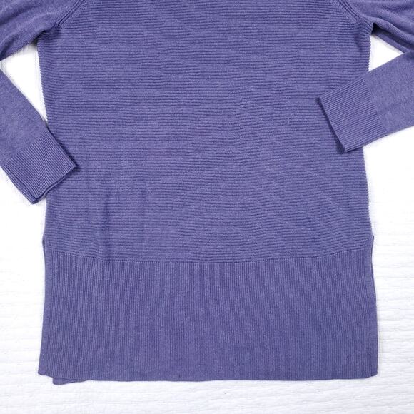 Adrienne Vittadini Womens Purple Viscose Blend Lightweight Cowl Neck Sweater L - Picture 5 of 8